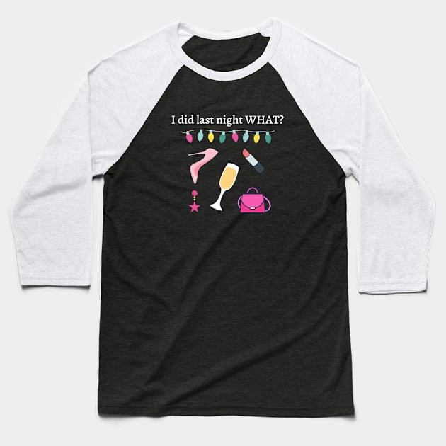 Party girl design Baseball T-Shirt by ArtDreamStudio